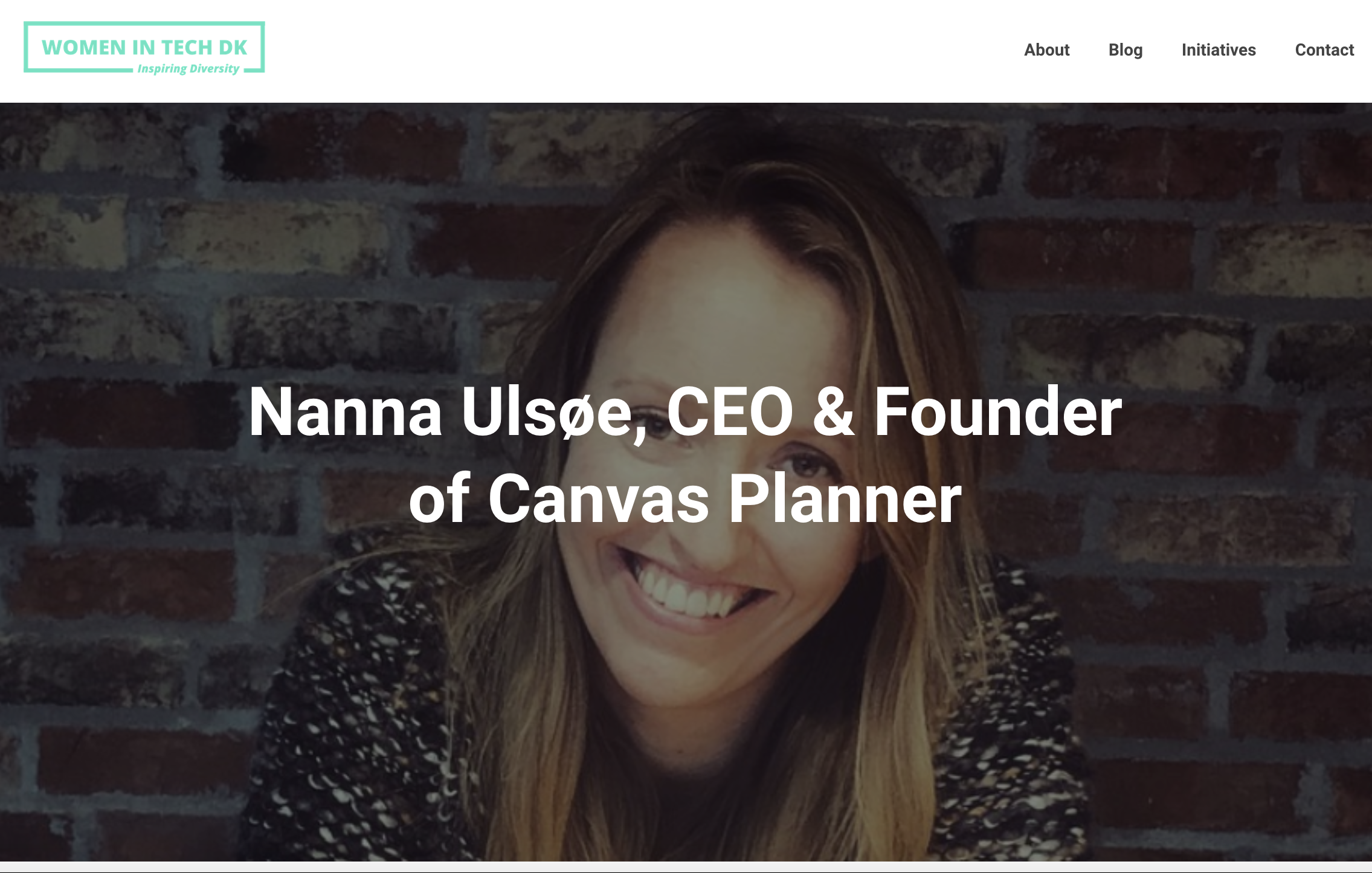 presse womenintech canvas planner Nanna Ulsøe founder and CEO